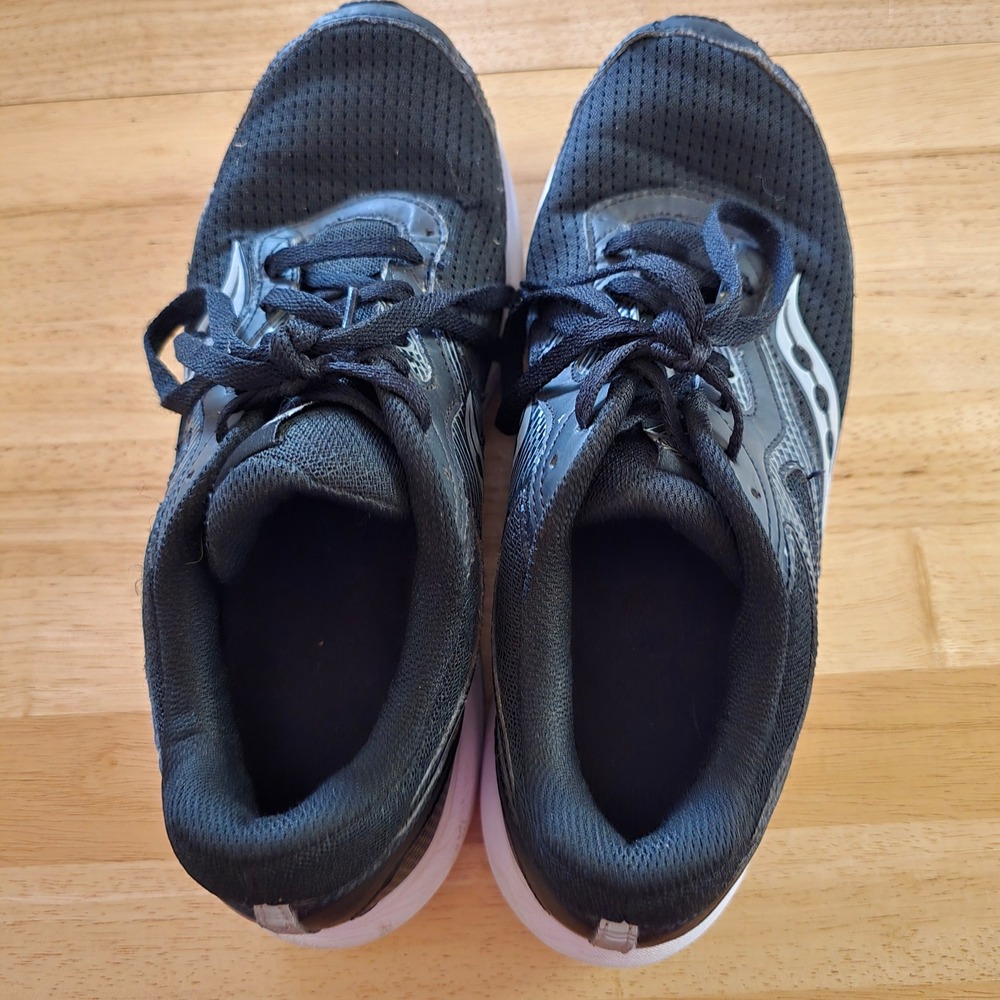 Saucony Cohesion 14 Running Shoes 10W Black Silver Athletic Sneakers S20628-1